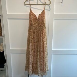 ASTR Pink & Cream Floral Maxi Dress NWT Size L – Romantic Summer Dress